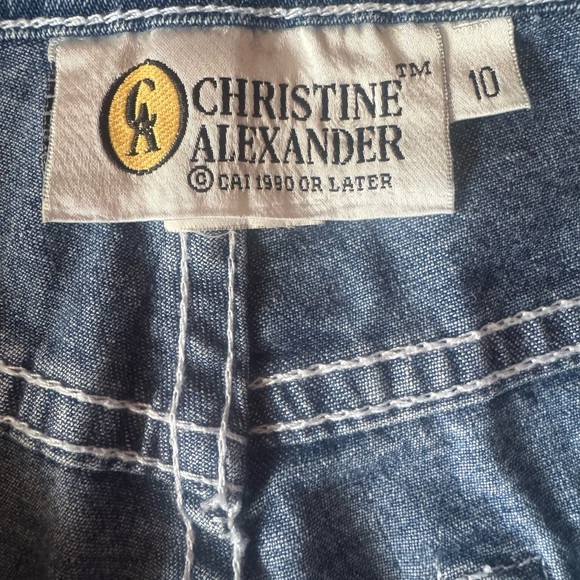 CHRISTINE ALEXANDER Swarovski Studded Bling Jeans Mid Rise Flare Womens 10 - Picture 3 of 14